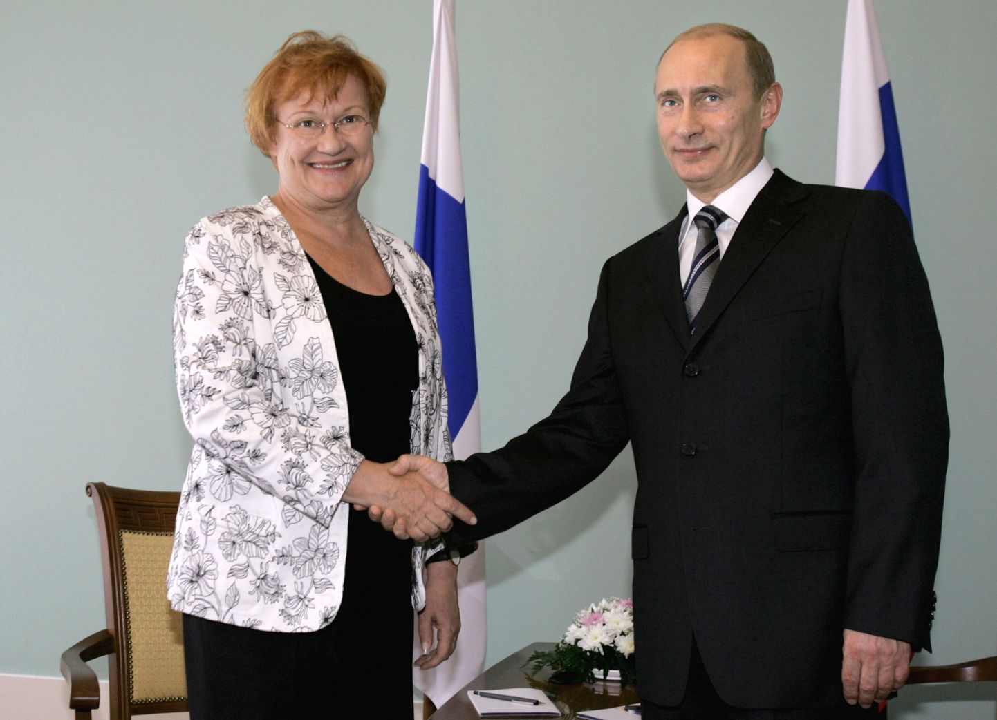 Тарья Халонен и Владимир Путин.