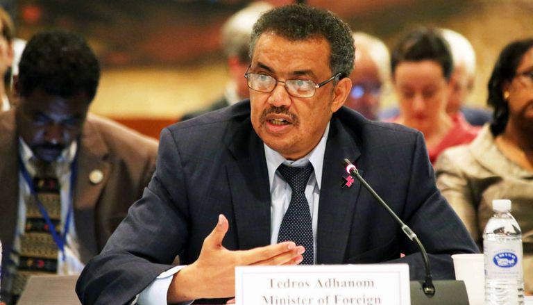 Тедрос Гебреисус — эфиопский государственный деятель, министр иностранных дел Эфиопии (2012—2016), генеральный директор Всемирной организации здравоохранения (с 2017 года).