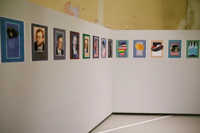 Üks osa näitusest – «Aktuaalse kaamera» tarvis arvutitega toodetud pildid, mida ekraaninurgas näidati.