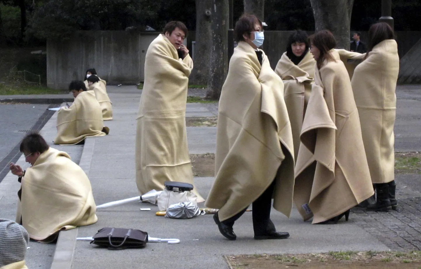 Maavärinas evakueeritud inimesed Tokyos