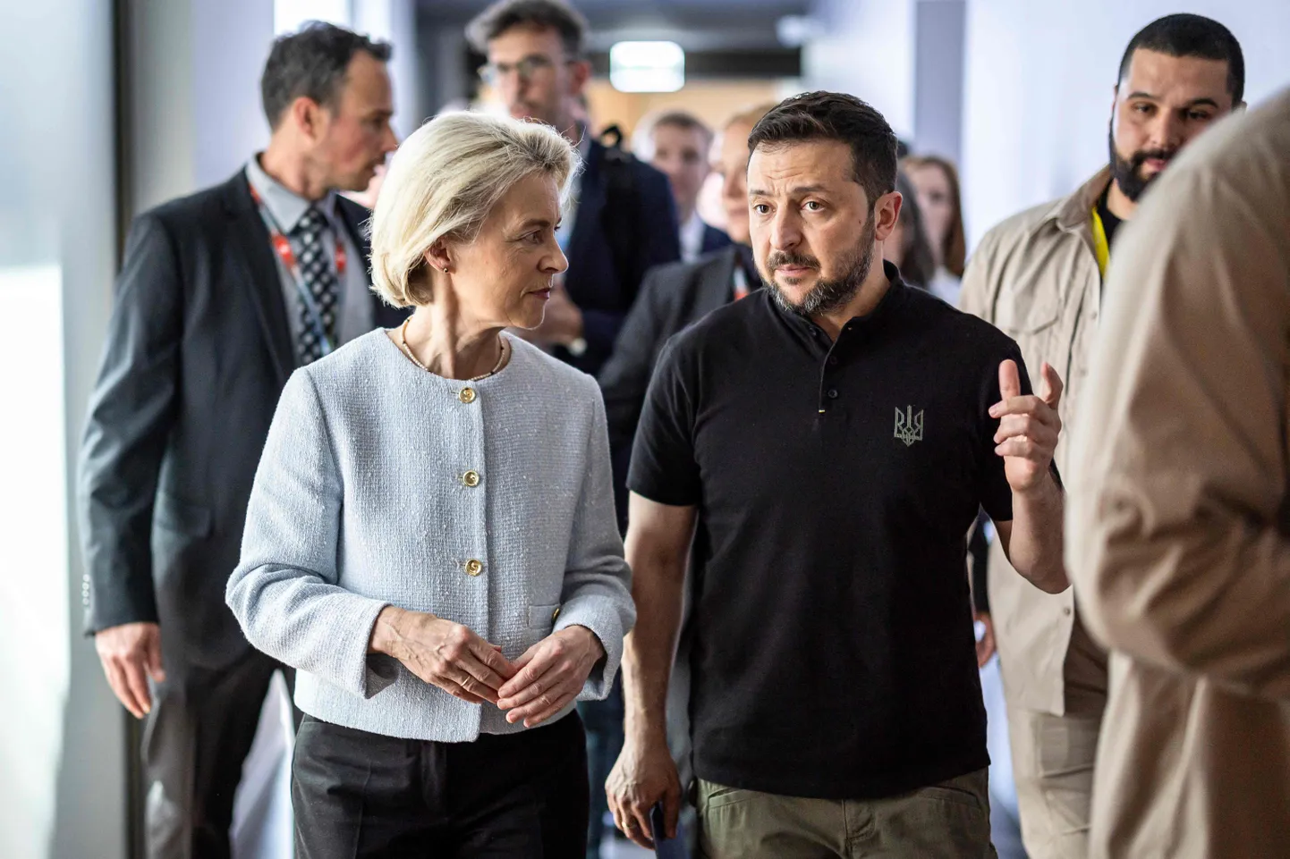 Ukraina president Volodõmõr Zelenskõi Euroopa Komisjoni presidendi Ursula von der Leyeniga.