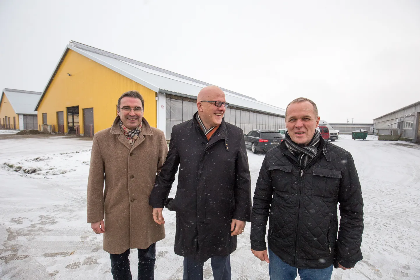 Vasakult: ametist lahkuv Eesti Energia juhatuse liige Andres Sutt, Enefit Greeni juht Aavo Kärmas ja Estonia OÜ juhatuse liige Ain Aasa.