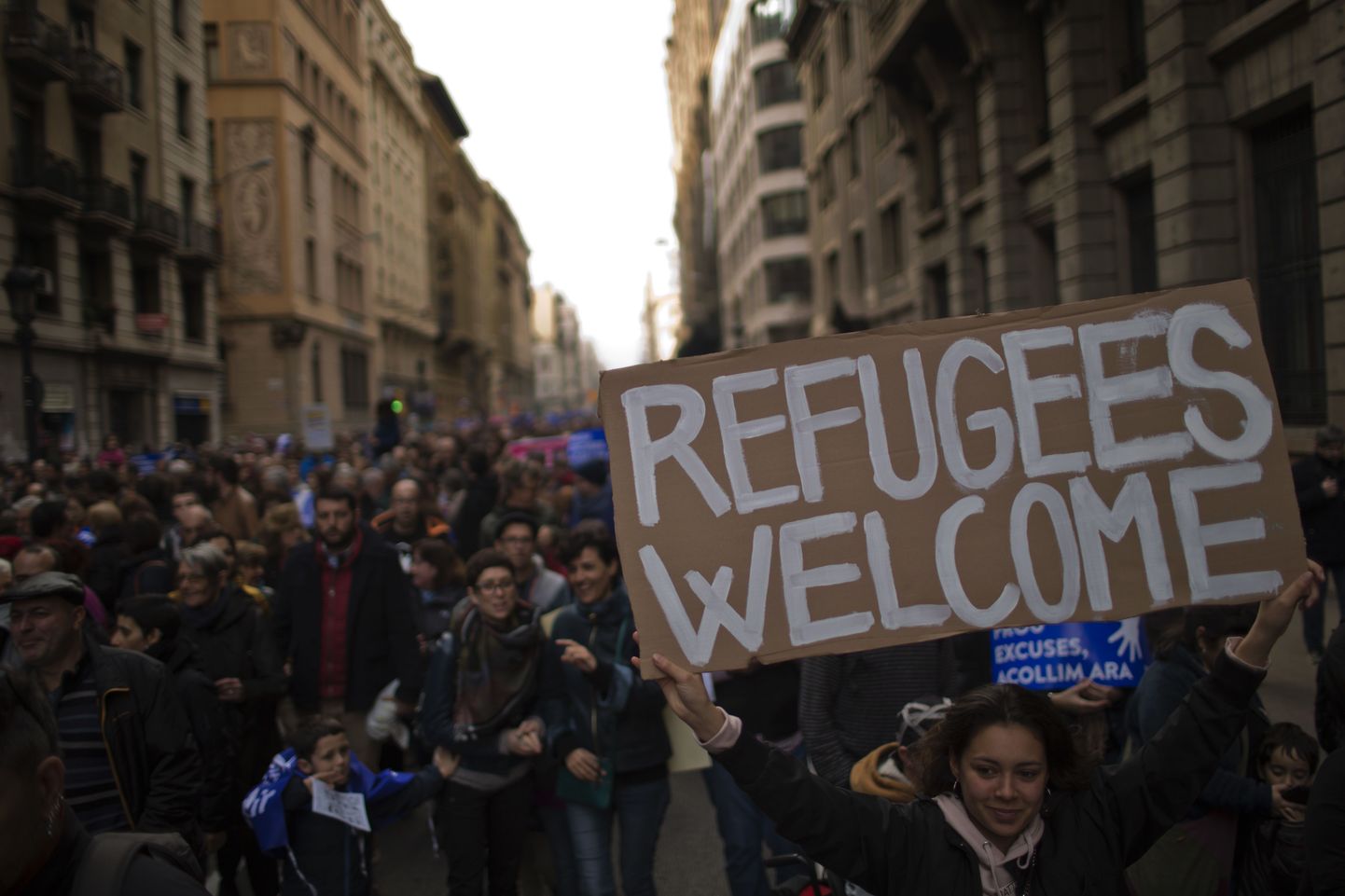 Veebruarikuine rohkem pagulasi nõudev meeleavaldus Barcelonas tõi välja kuni 160 000 osalejat.