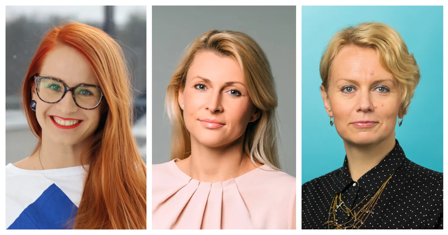 TalTechi vilistlased Sandra Särav ( vasakult), Anna Kõuts ja Kerli Veski.