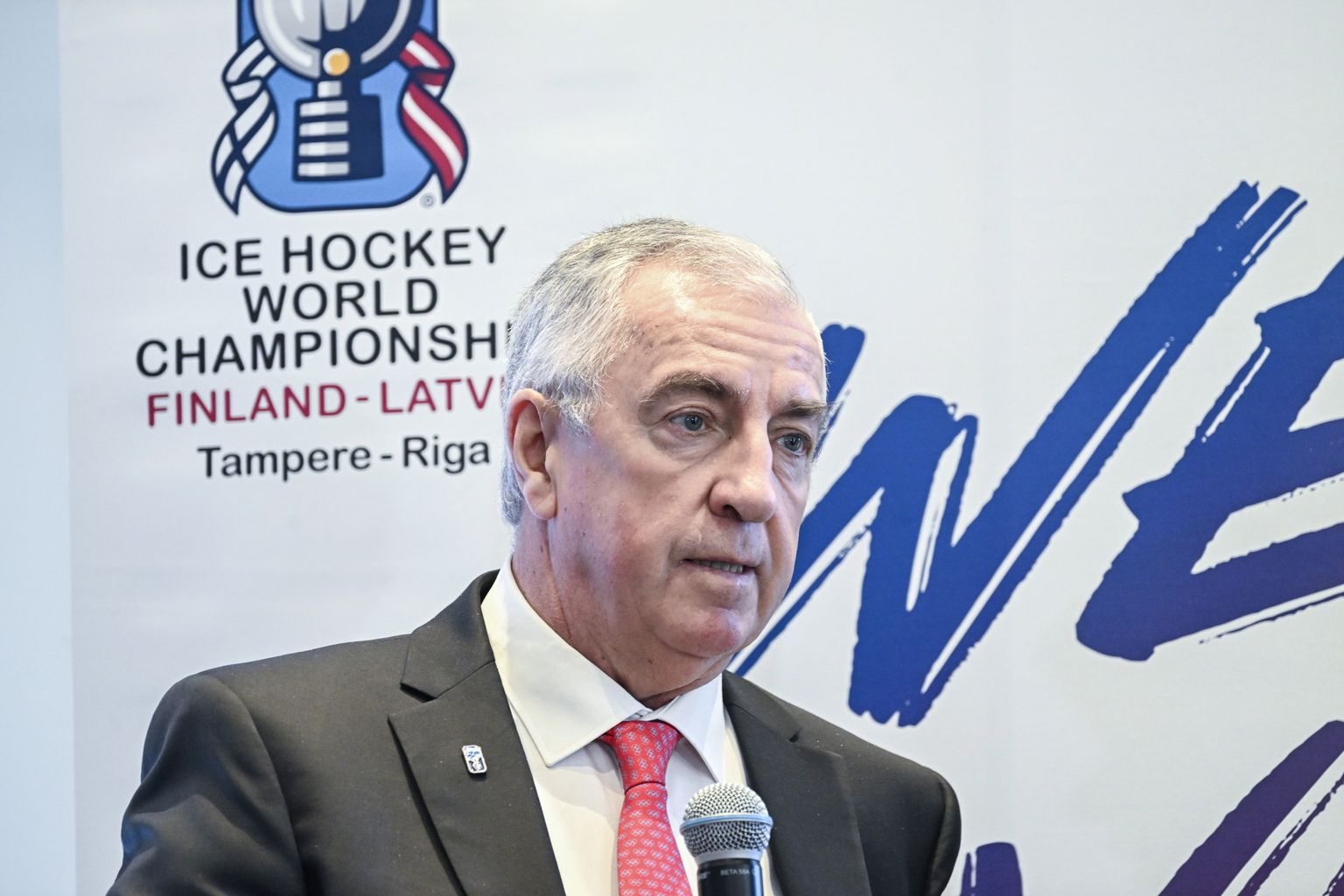 Rahvusvahelise jäähokiliidu (IIHF) president Luc Tardif.