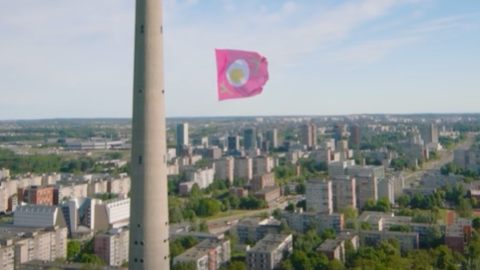 FOTO UN VIDEO ⟩ Viļņā ar karoga pacelšanu TV tornī atklāts Rozā zupas festivāls
