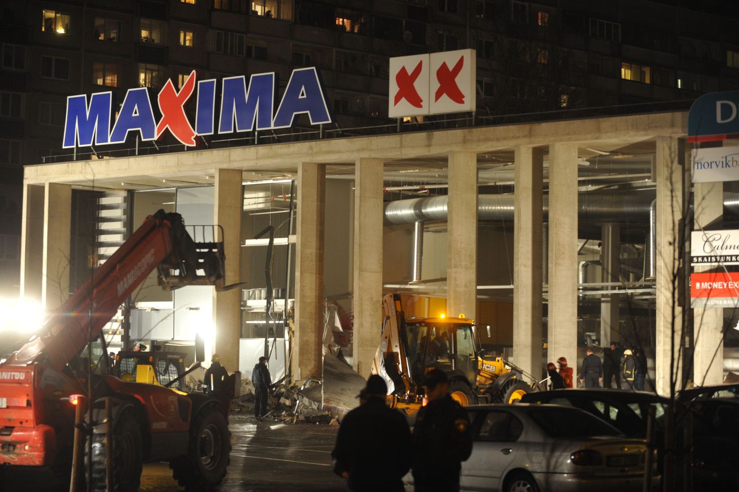 Рижский магазин Maxima, где произошел обвал крыши.