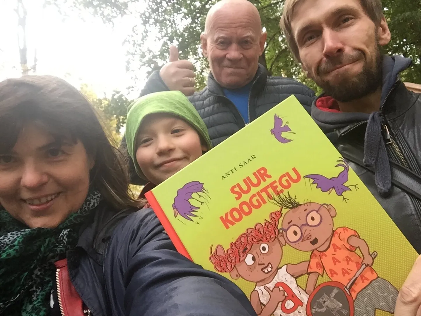 «Suur koogitegu» valmis loomingulise kollektiivi Saar & Pärnad ühises tegevuses. Pildil vasakult: Olga Pärn, Märt Rudolf Pärn, Priit Pärn ja Anti Saar.
