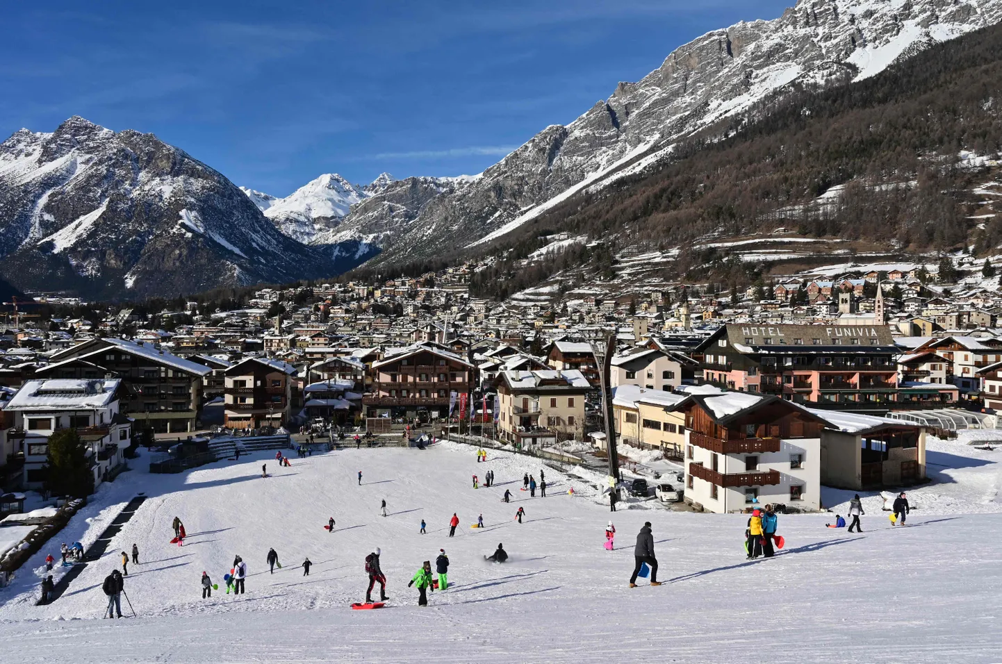 Bormio suusakuurort Itaalia Alpides.