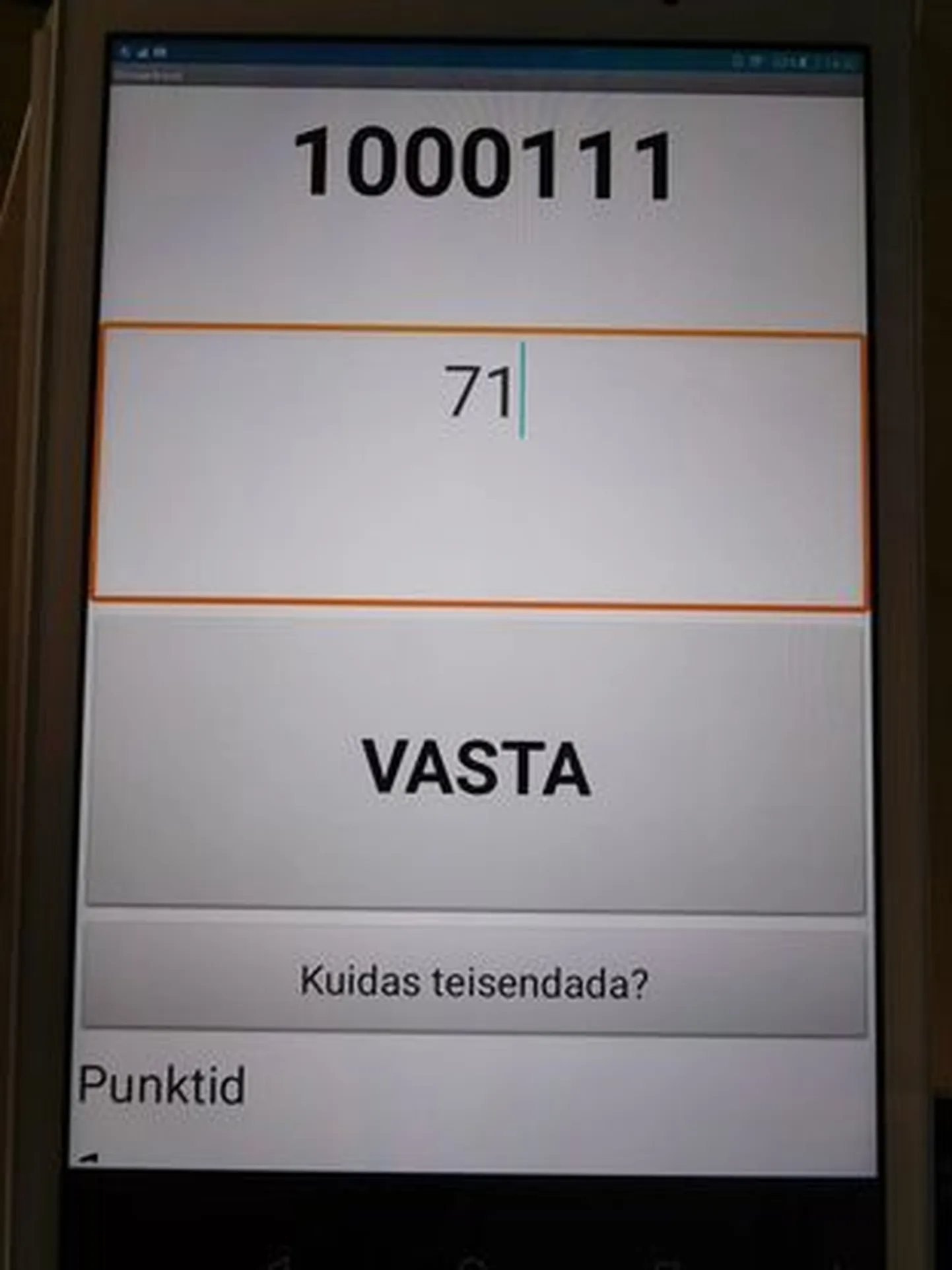 Mäng "Binaarkood"