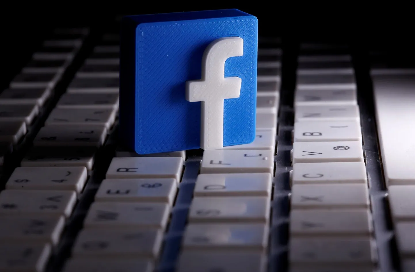 3D-printeriga loodud Facebooki logo.