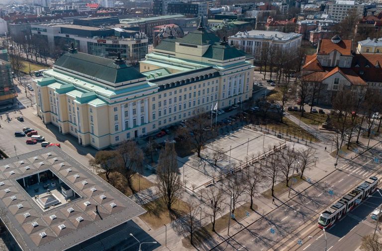 Rahvusooper Estonia juurdeehituse asukoht. 