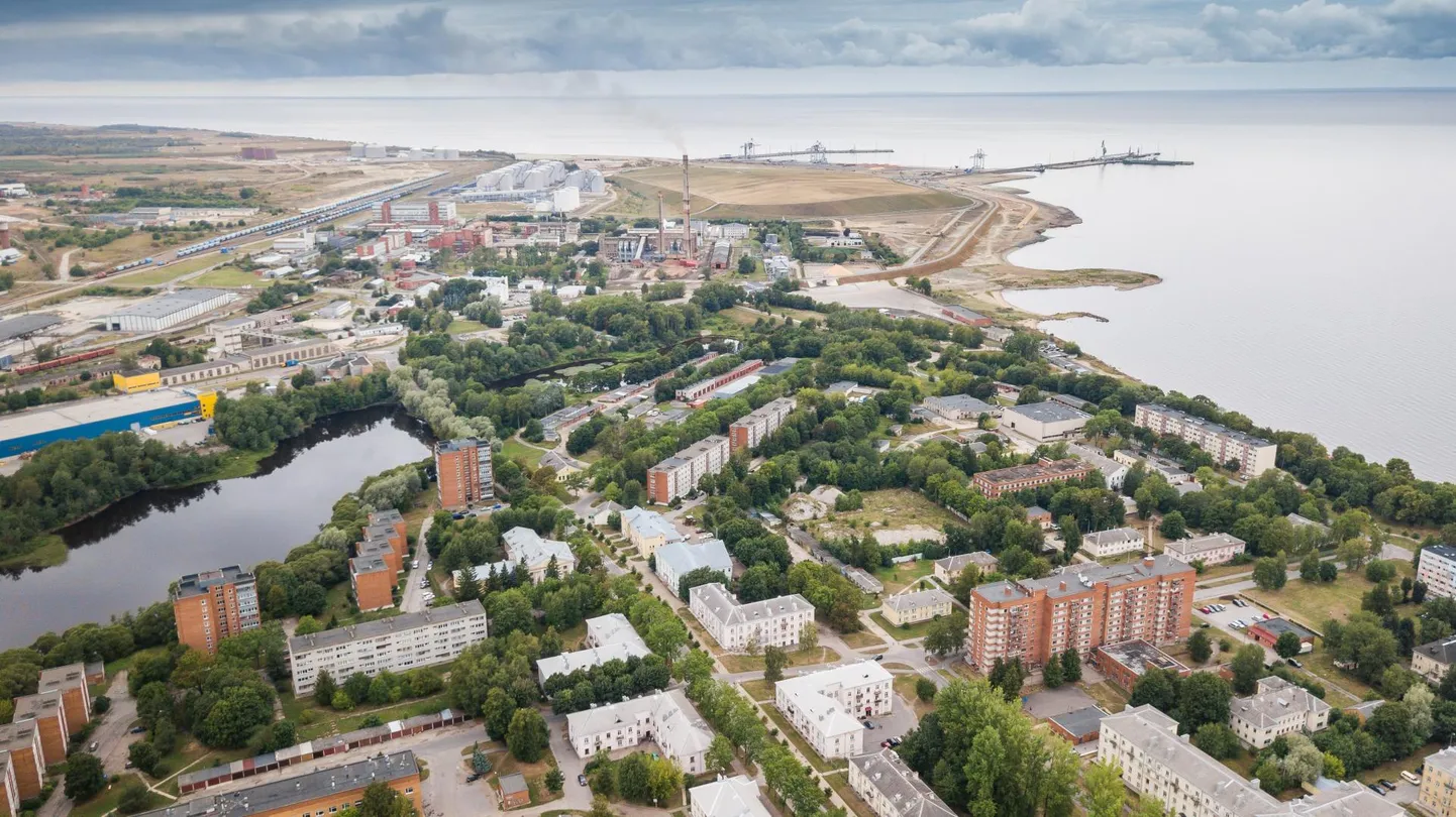Вид Силламяэ с дрона.