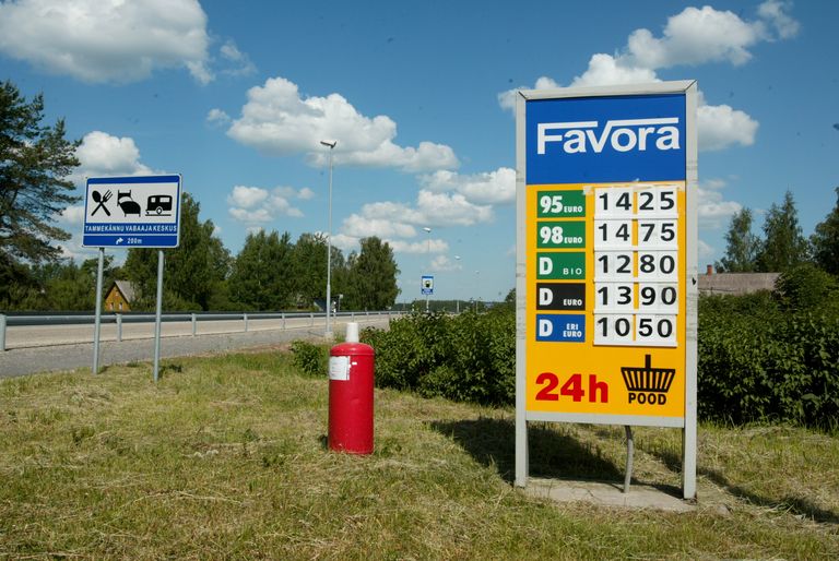 Kütustehinnad 2006. aastal Favora tanklas.