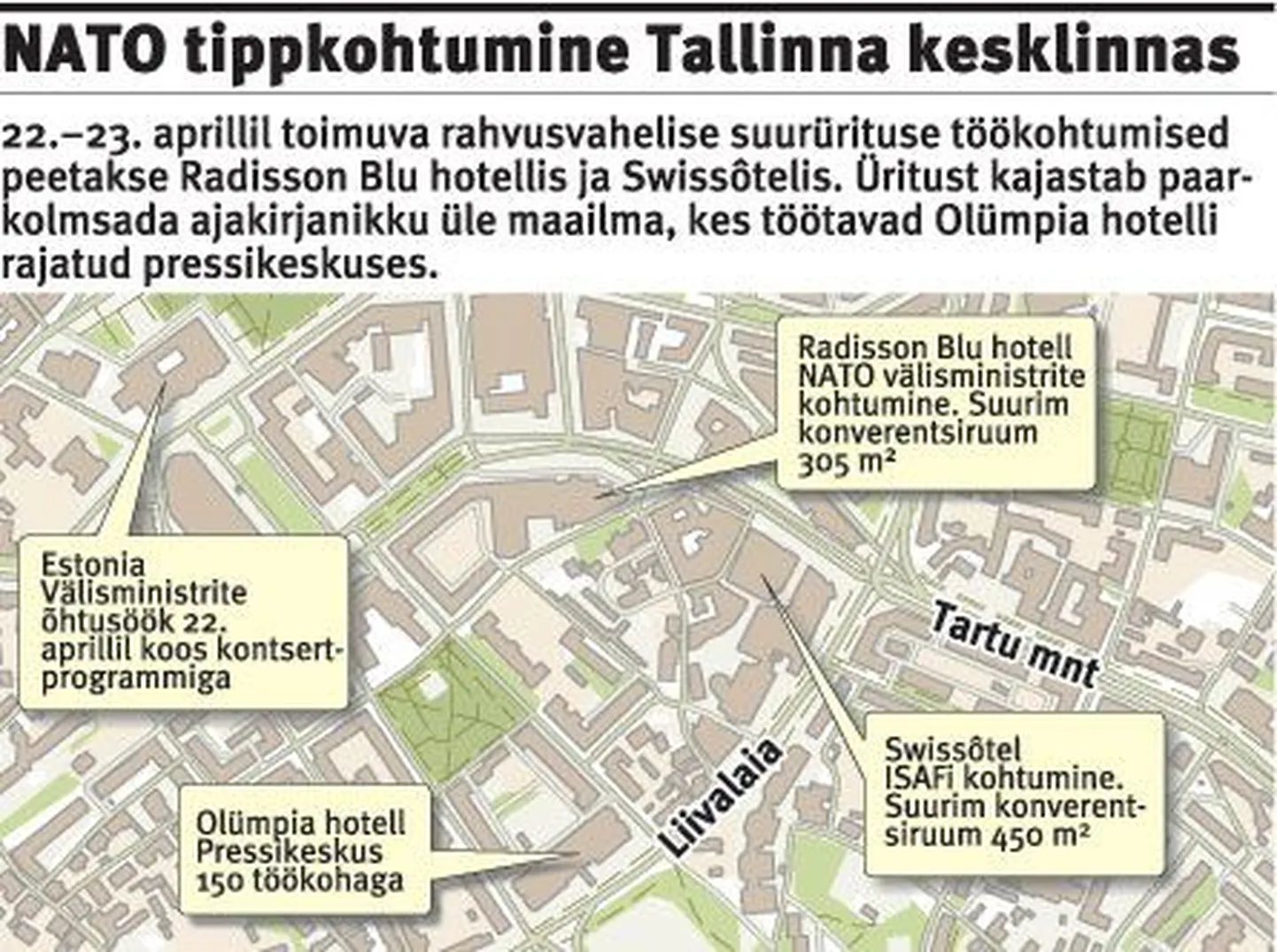 NATO tippkohtumine Tallinna kesklinnas.