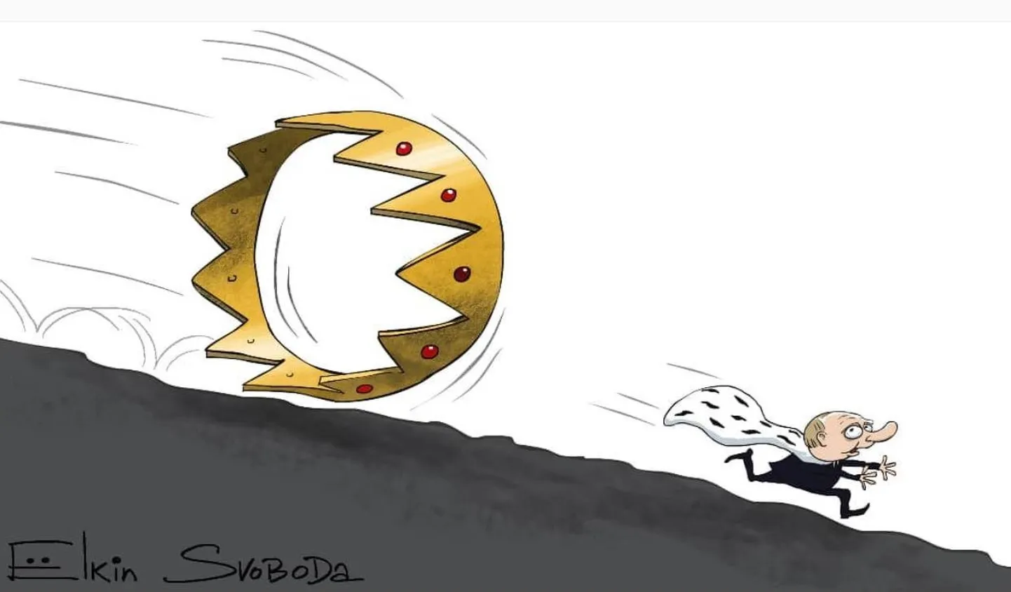 Karikatuur Radio Svoboda Instagrammilehelt.