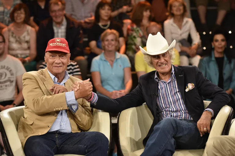 Niki Lauda (vasakul) ja Arturo Merzario.