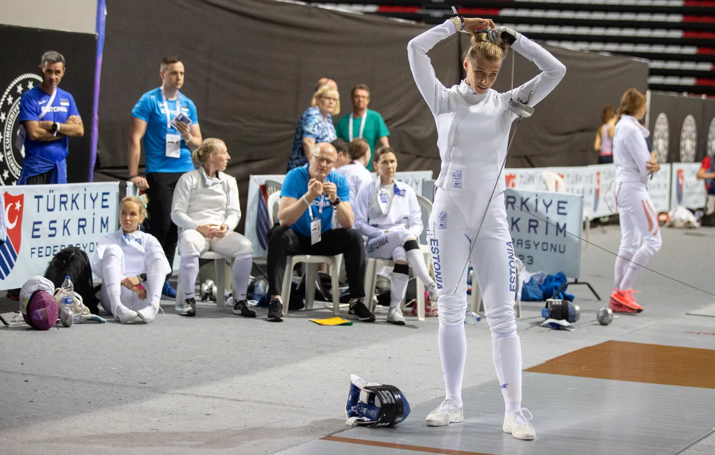 Ушедшая из сборной Катрина Лехис (на переднем плане) стала одной из шести эстонок, которая будет бороться за высокое место в индивидуальном зачете.