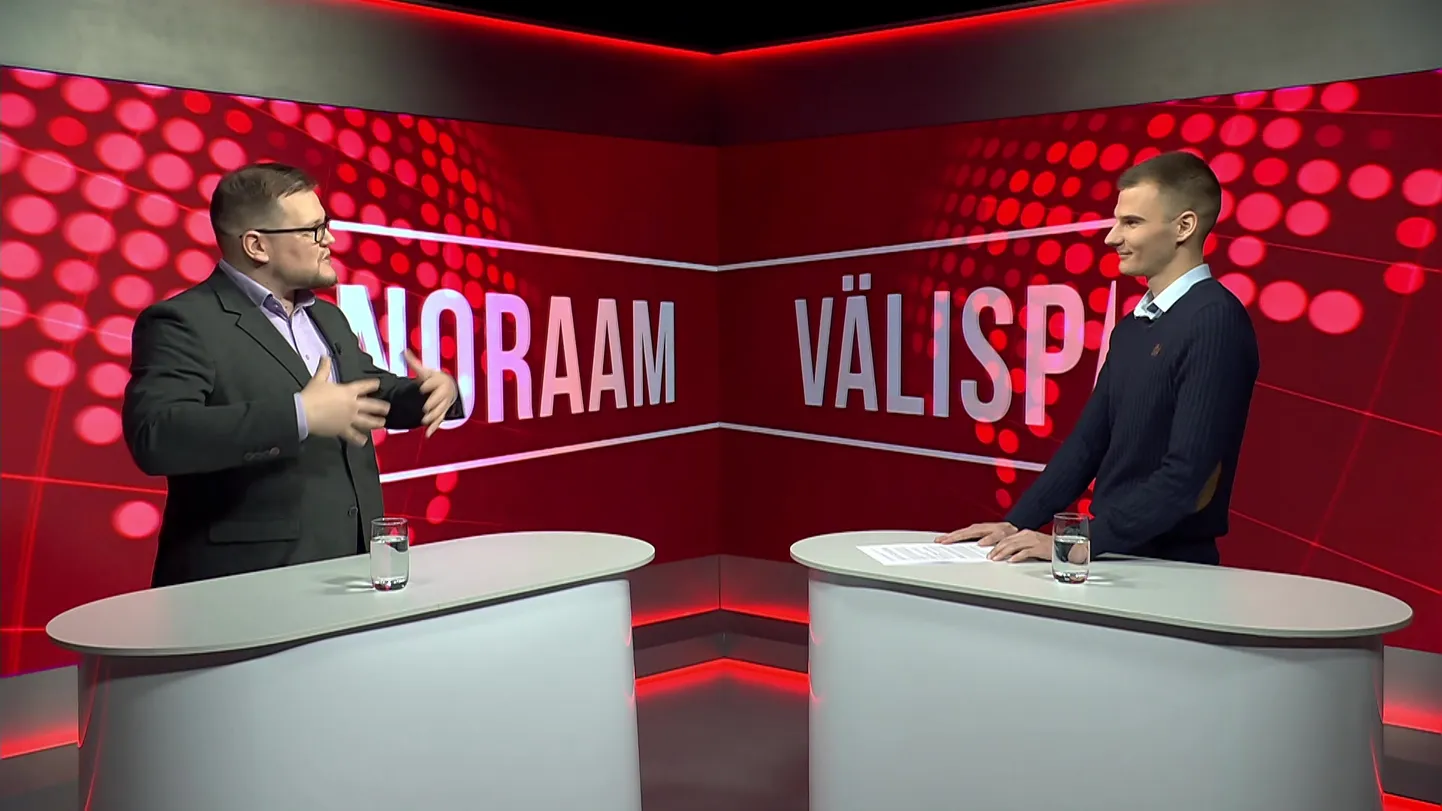 «Välispanoraam». Saatekülaline Ott Järvela ja saatejuht Martin Kutti.