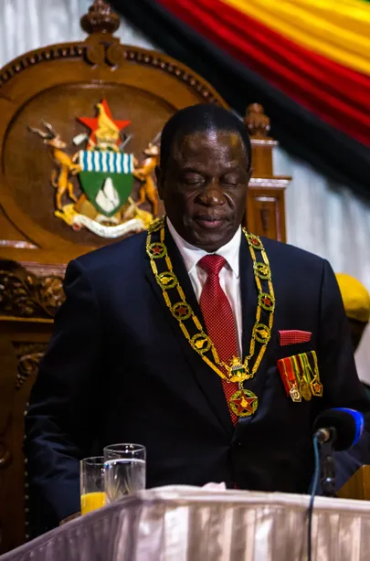 Zimbabwe president Emmerson Mnangagwa.