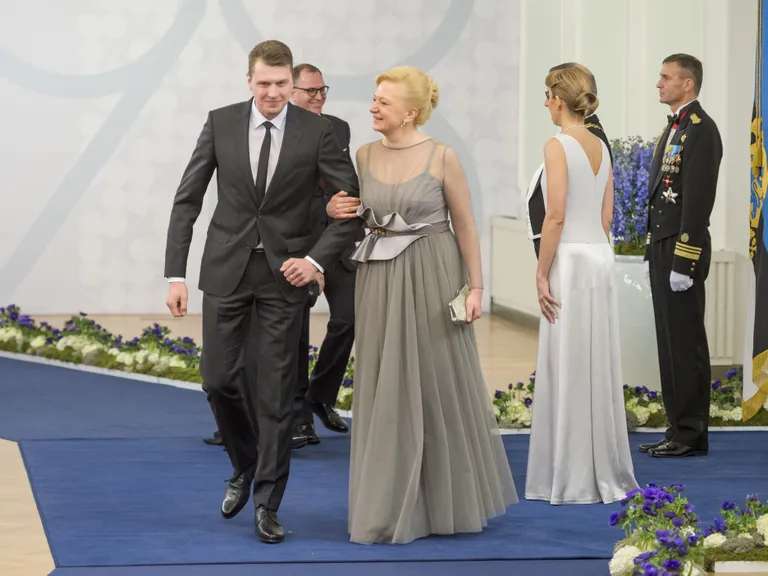 Läti Televisiooni kultuuriprogrammide hankejuht Gunta Sloga ja saatejuht Arnis Krauze. Foto: Andres Putting/presidendi kantselei