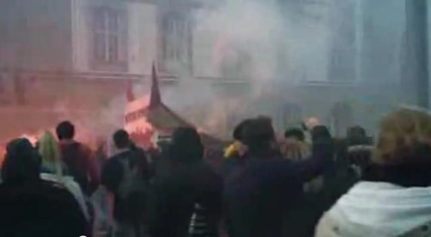 Беспорядки в Швейцарии, кадр из видео