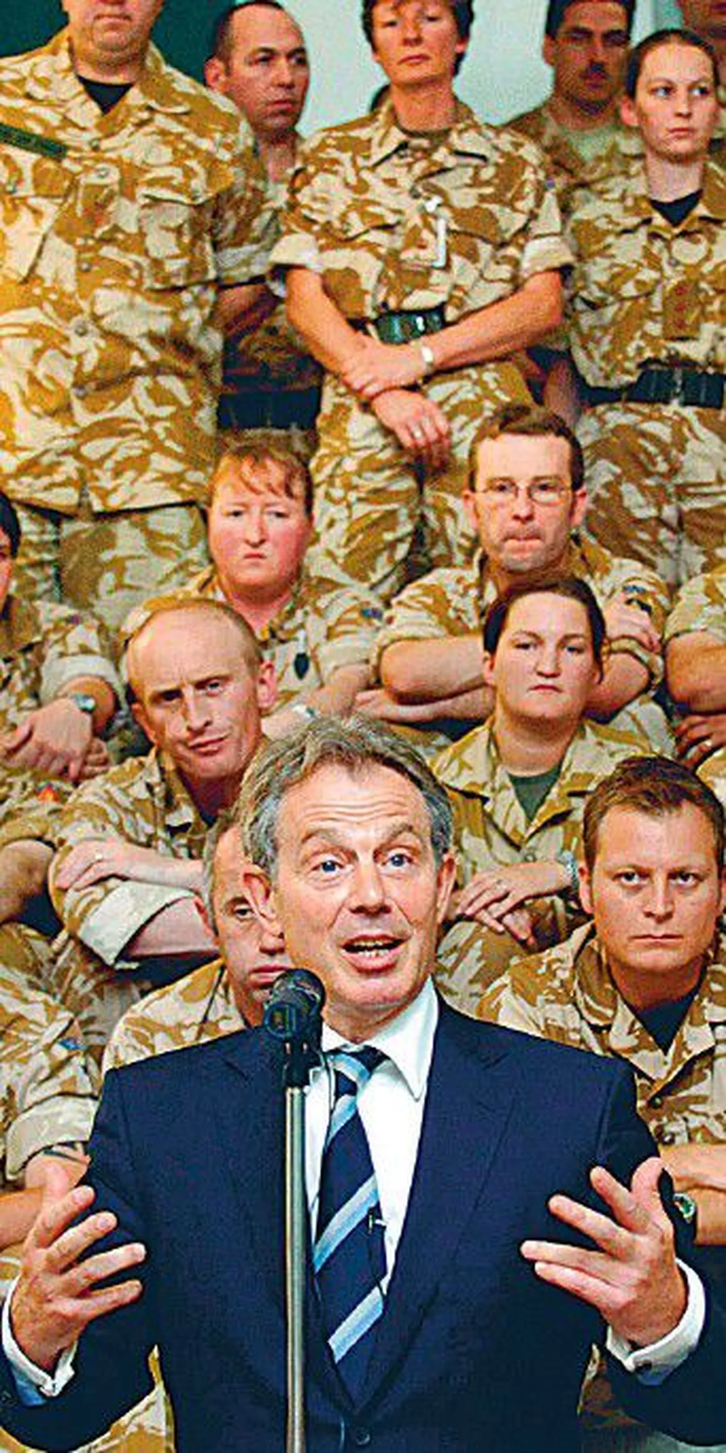Главный свидетель в расследовании по делу о войне в Ираке — Тони Блэр — в 2007 году в Басре выступил с речью перед британскими солдатами.
