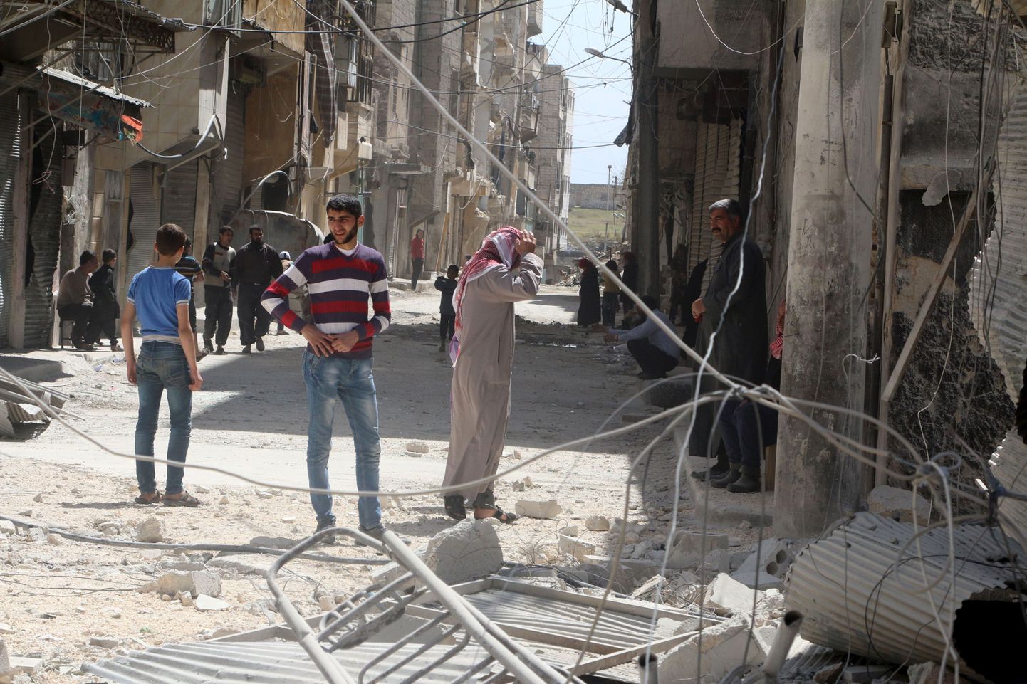 Sõjast rüüstatud linnaosa Aleppos, Süürias