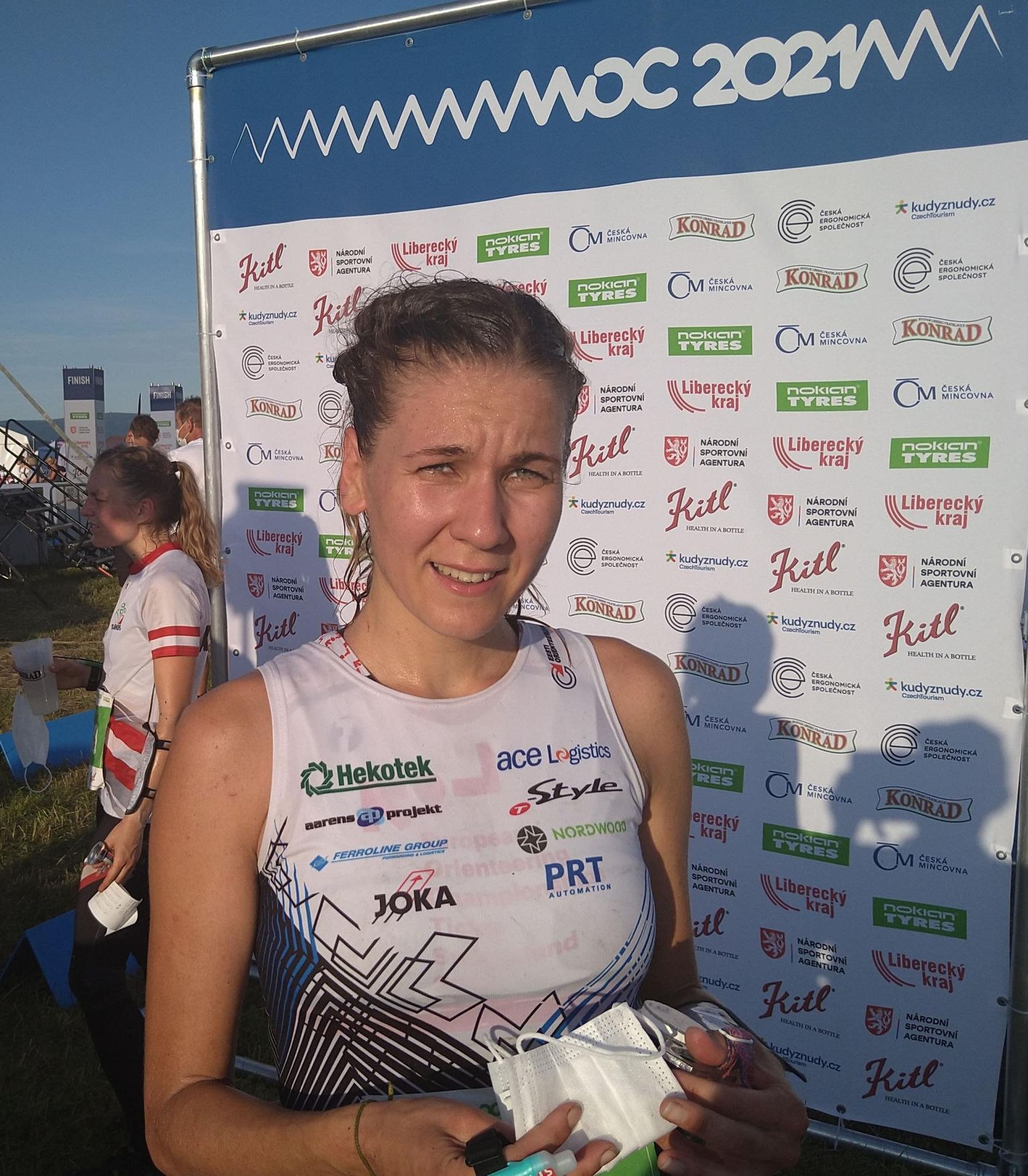 Türilt pärit orienteeruja Evely Kaasiku maailmameistrivõistluste lühiraja finišis.