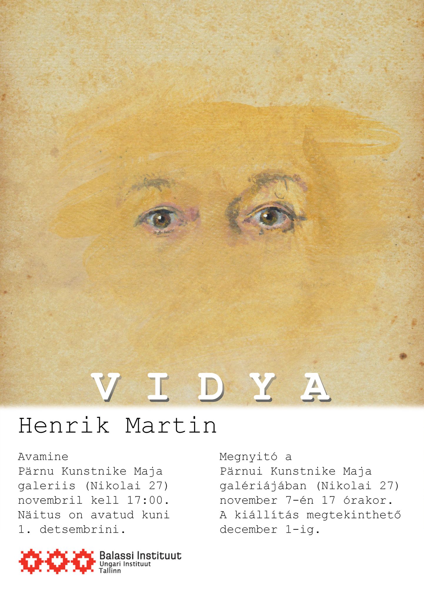 Henrik Martini näituse plakat.