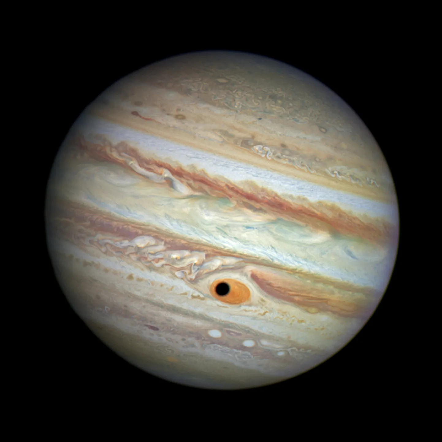 Lähivaade Jupiterist, mis on meie päikesesüsteemi suurim planeet.