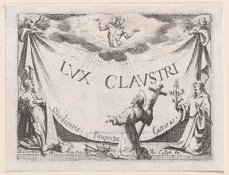 Jacques Callot «Lux Claustri» esikaas Metropolitani muuseumi kogudes