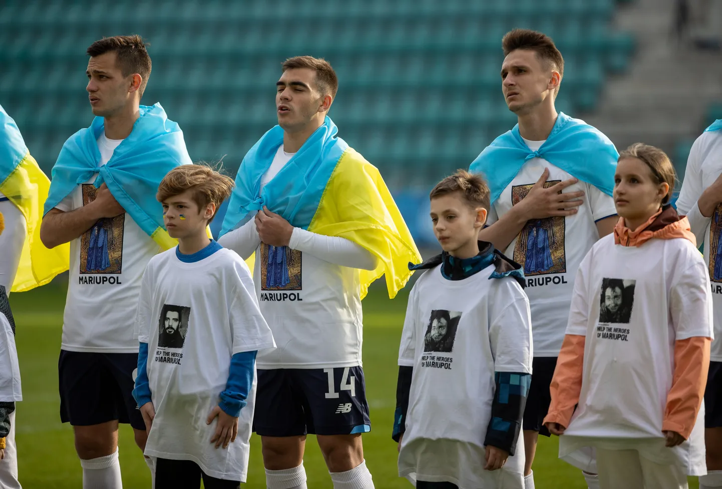 Kiievi Dõnamo meeskonna mängijad kohtumisel FC Floraga.