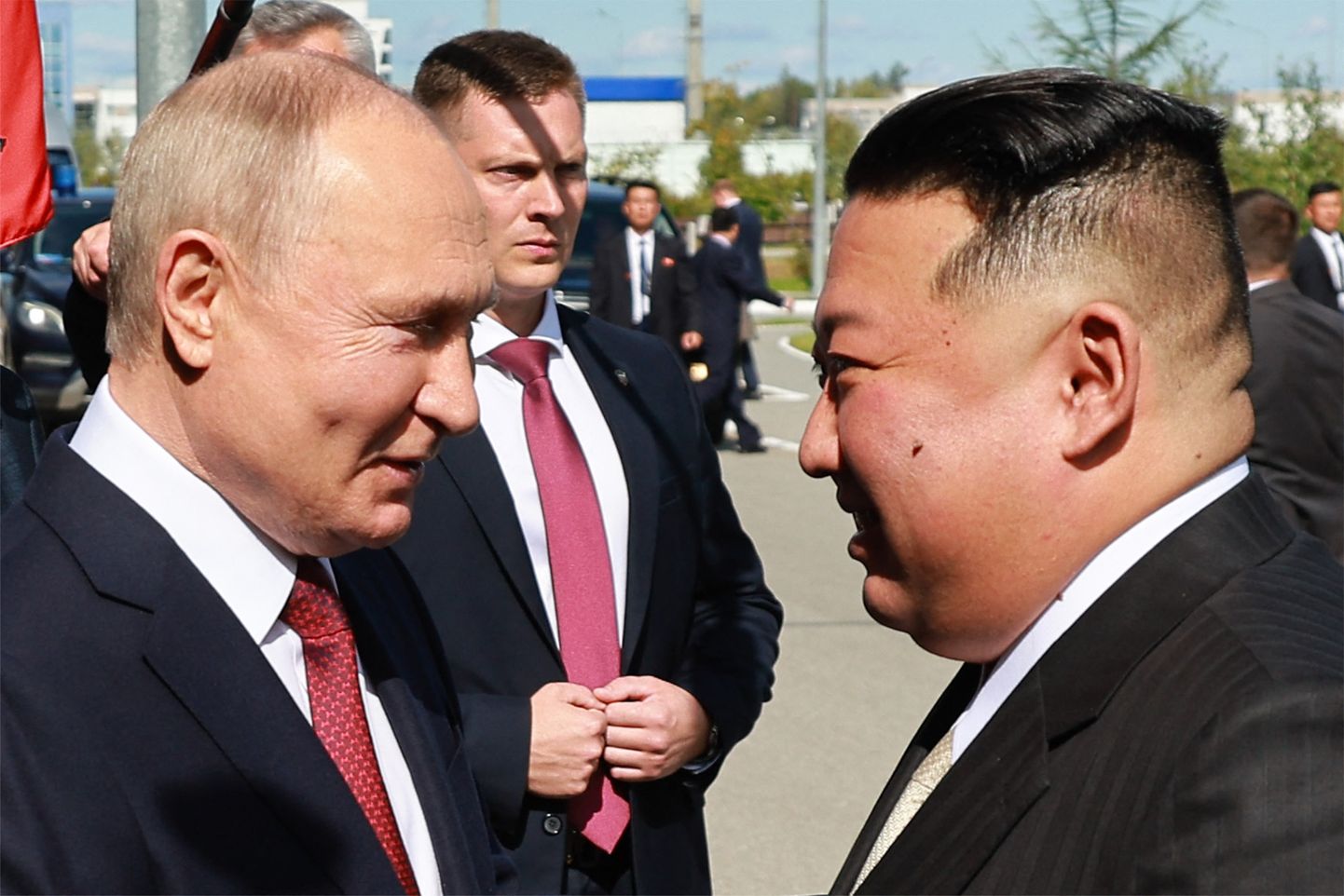 Venemaa president Vladimir Putin ja Põhja-Korea liider Kim Jong-un mullu septembris.