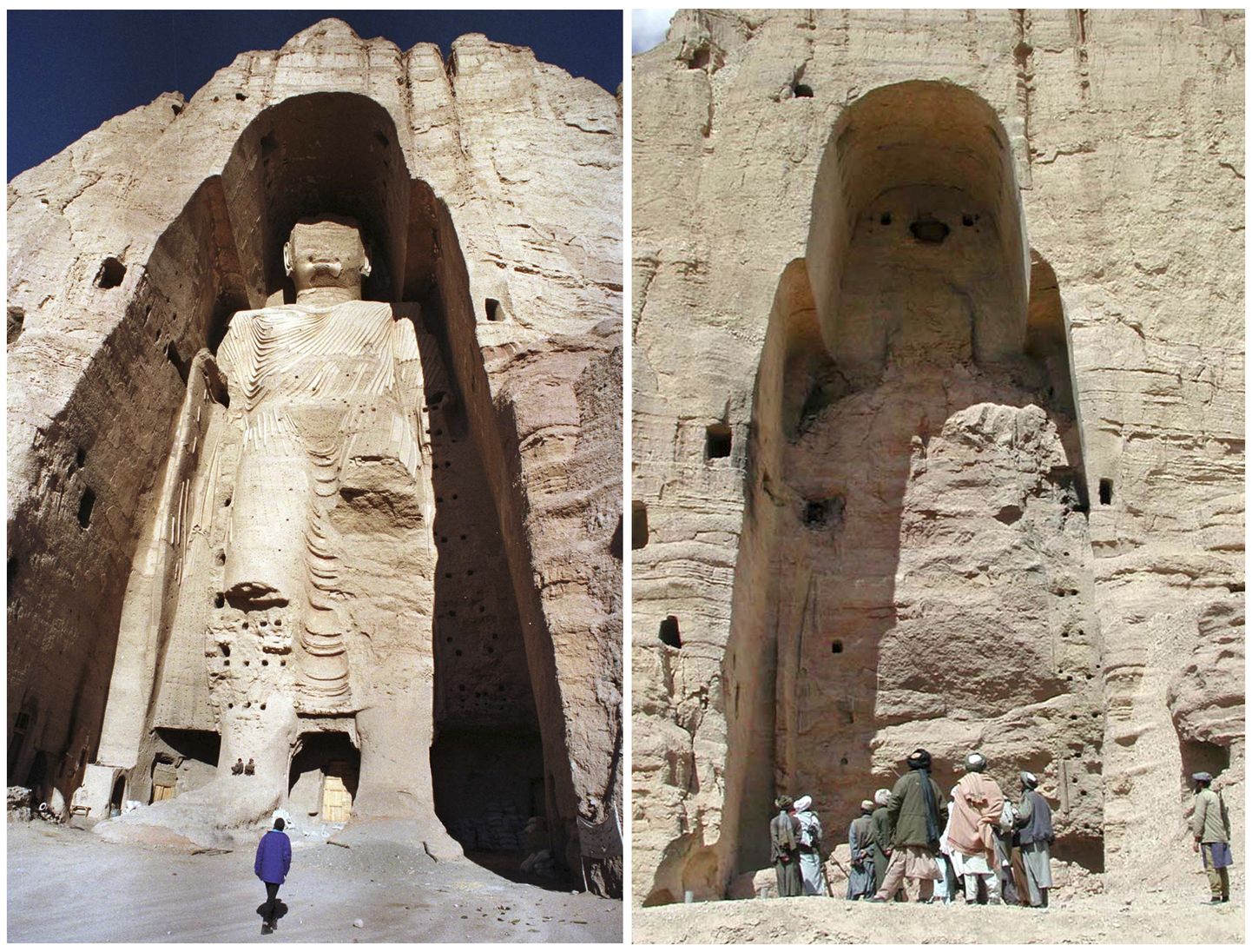 Buddhakujud enne ja pärast hävitamist