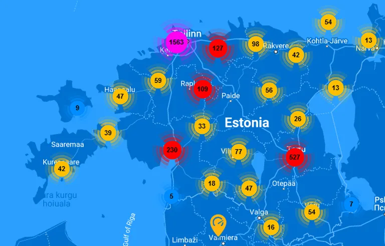 Liiklustalgute kaart.