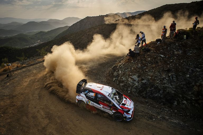 Ott Tanak (EST) and Martin Jarveoja (EST) of team Toyota Gazoo Racing WRT perform at special stage nr. 2 - Icmeler during the World Rally Championship Turkey in Marmaris, Turkey on September 13, 2019 // Jaanus Ree/Red Bull Content Pool // AP-21JBT1BCH2111 // Usage for editorial use only //
