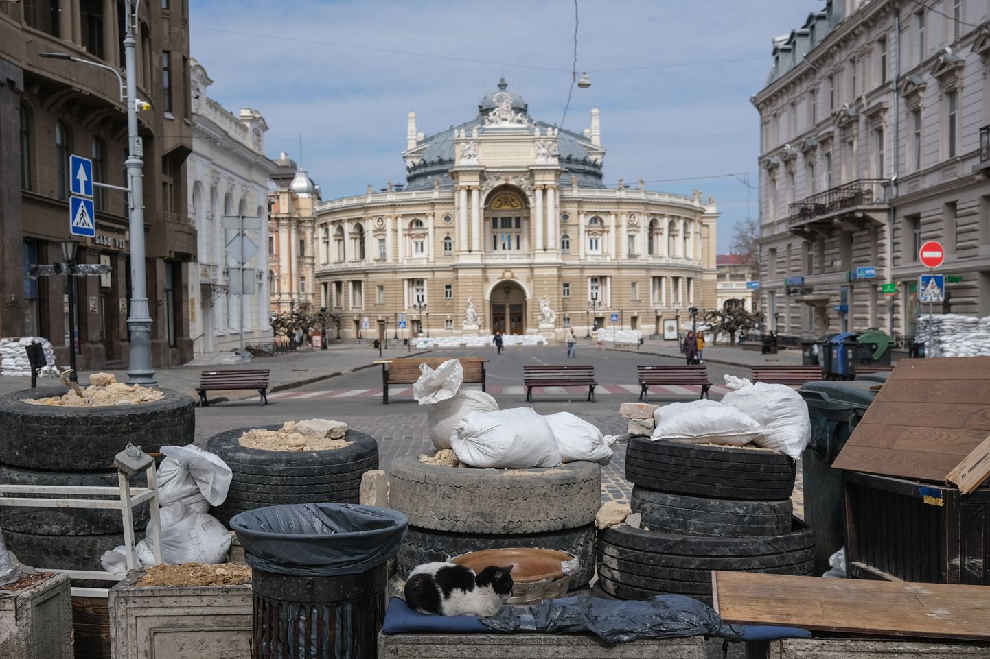 Odessa tänavatele püstitatud barrikaadid selle aasta märtsis.
