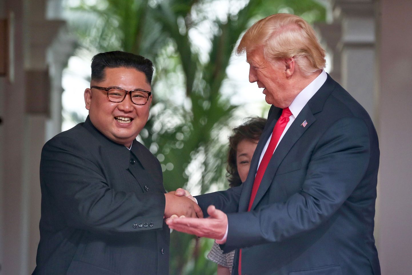 Donald Trumpi (paremal) ja Kim Jong-uni kohtumine Singapuris