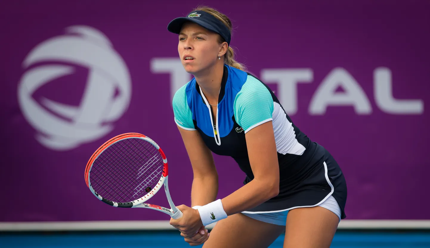 Anett Kontaveit eelmisel turniiril Kataris Dohas.