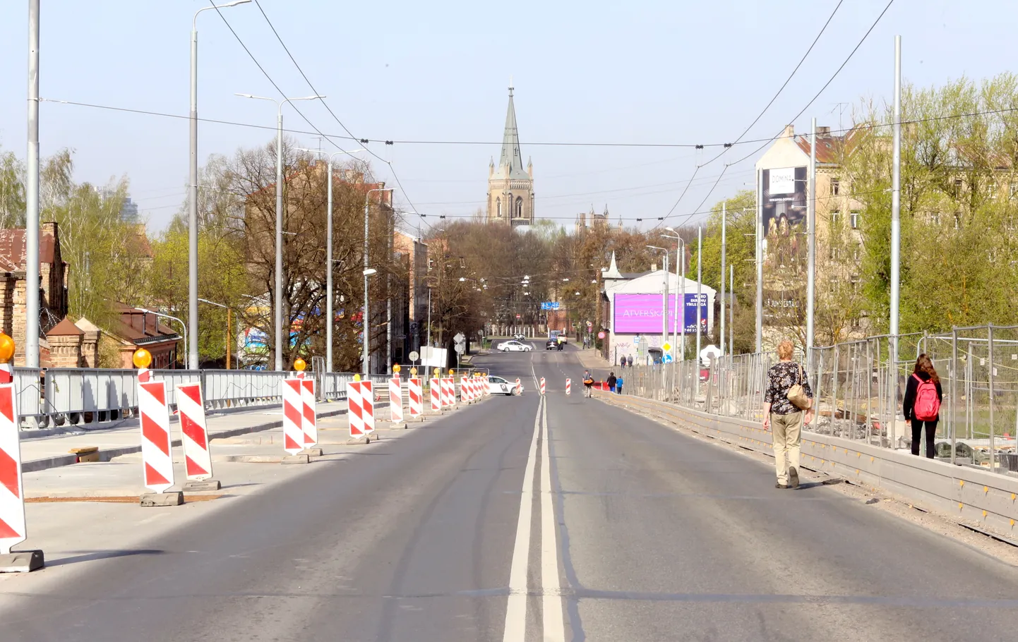 Вид с Деглавского моста во время ремонта