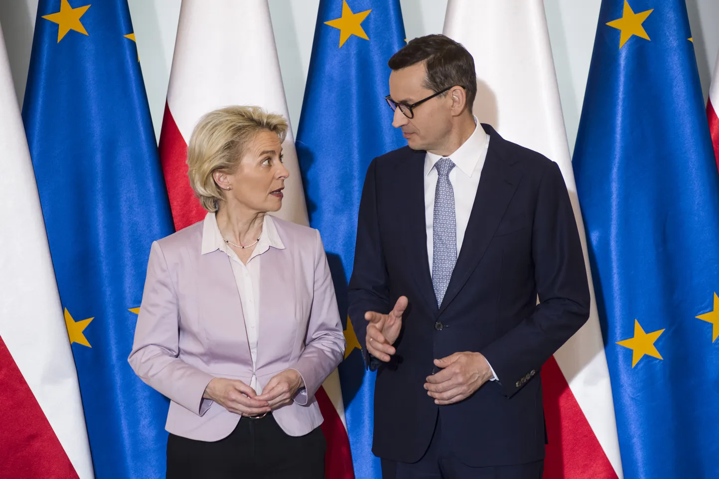 Ursula von der Leyen ja Mateusz Morawiecki.