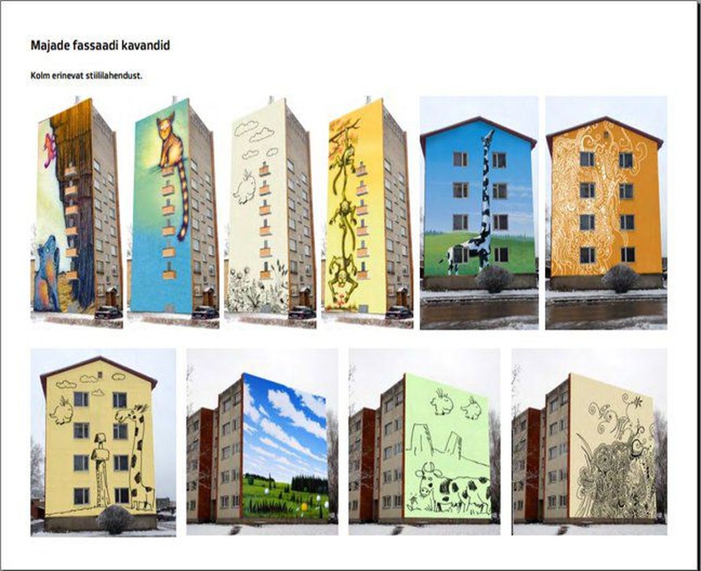 Выру начнет украшать фасады домов рисунками Навитроллы
