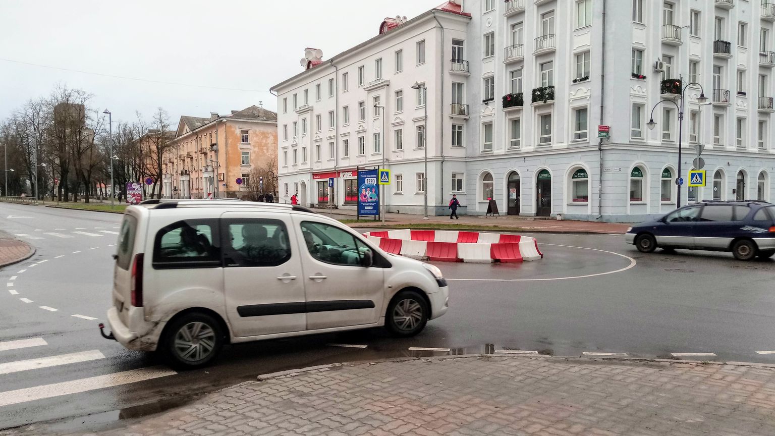 Перекресток улиц Пушкина и Мальми в Нарве.