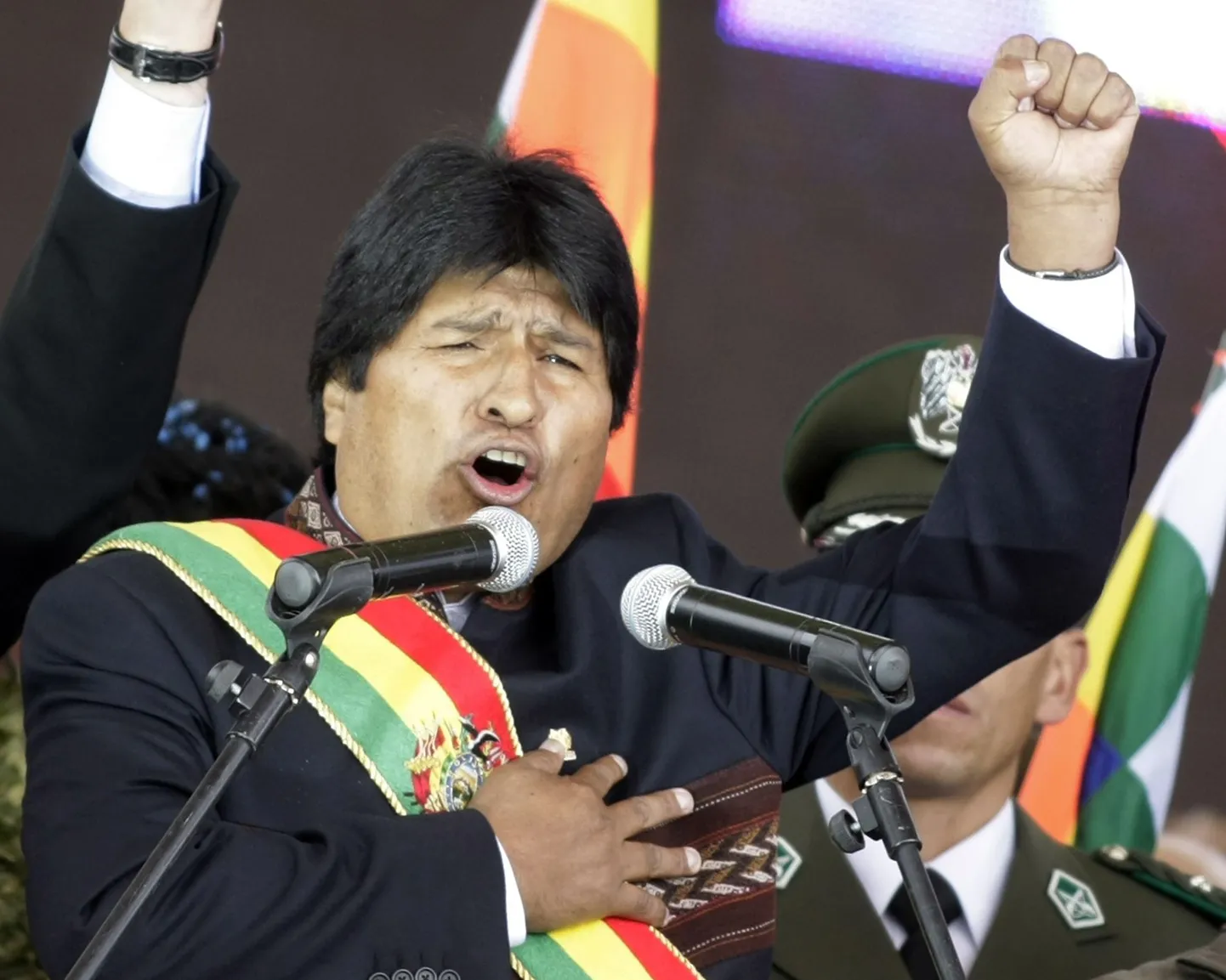 Indiaani päritolu Boliivia vasakpoolne president Evo Morales.