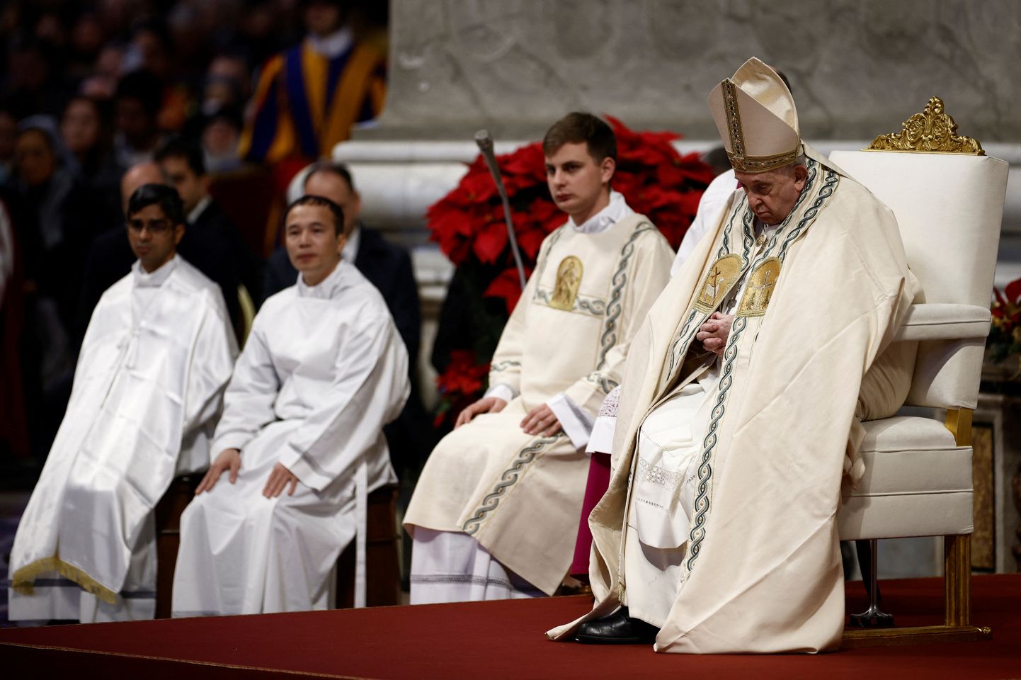 Paavst Franciscus Vatikanis uusaastamissal.