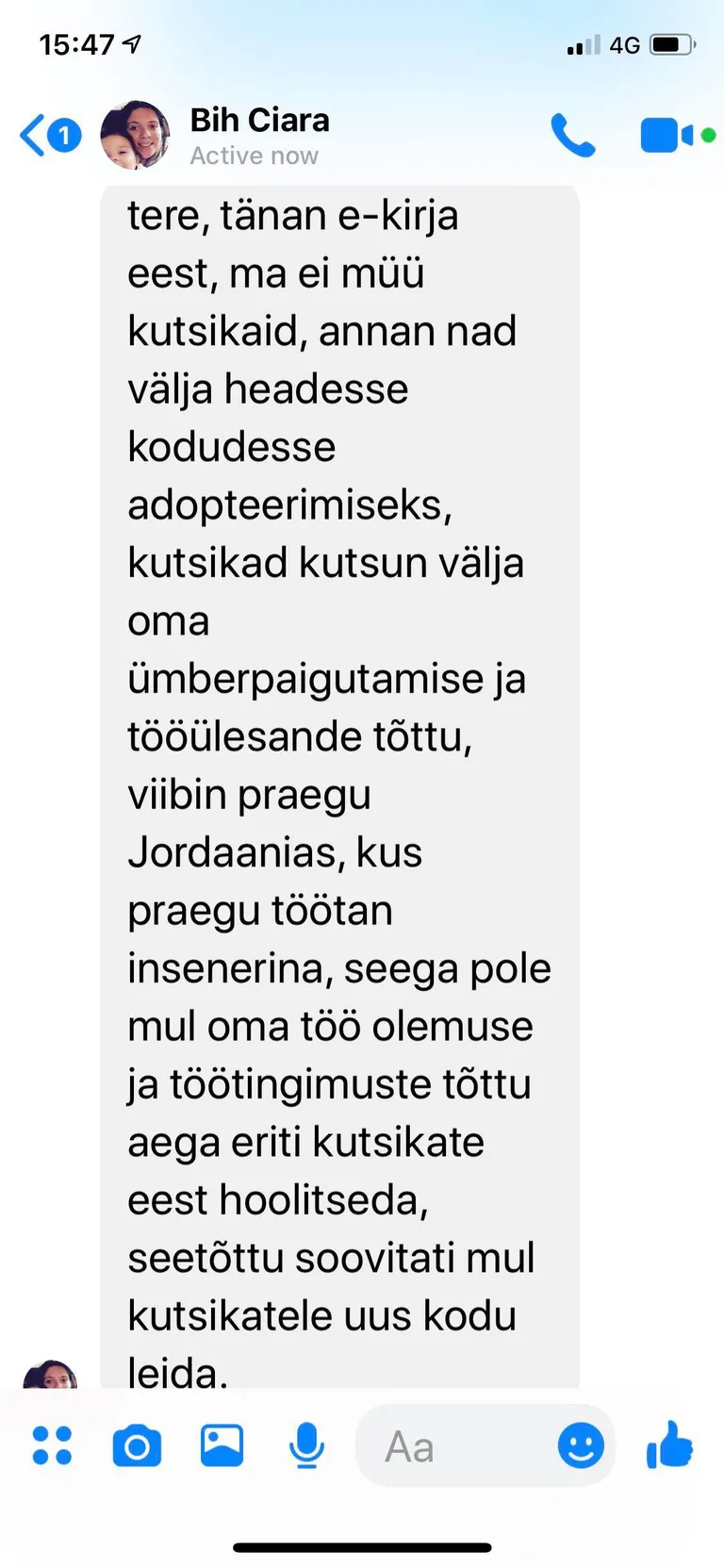 Vastus Jordaania müüjalt