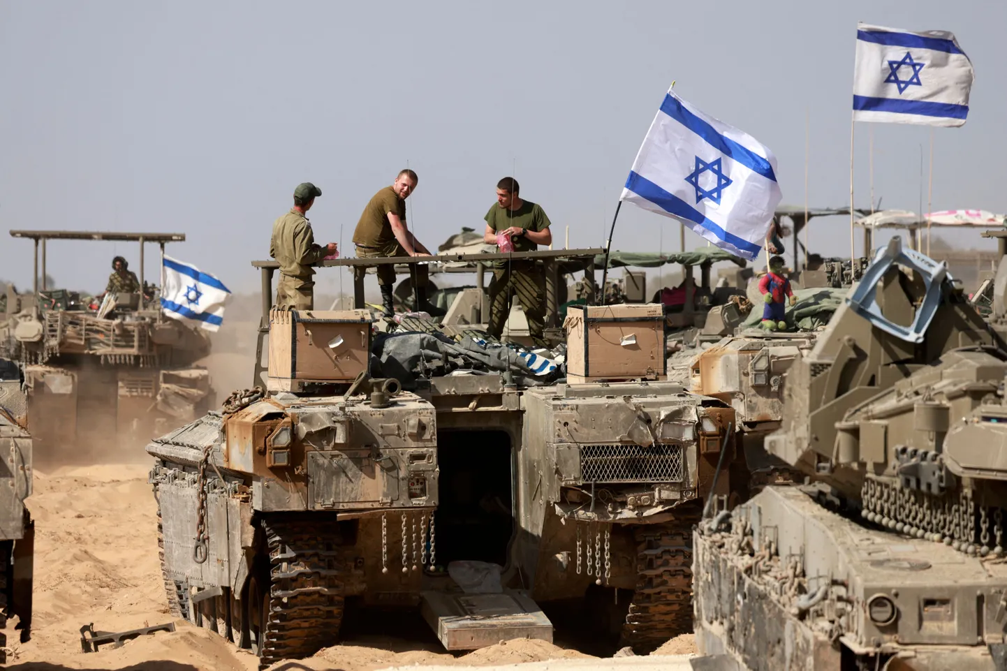 Iisraeli sõdurid tankidel Gaza sektori lähistel 2. mail 2024. aastal.