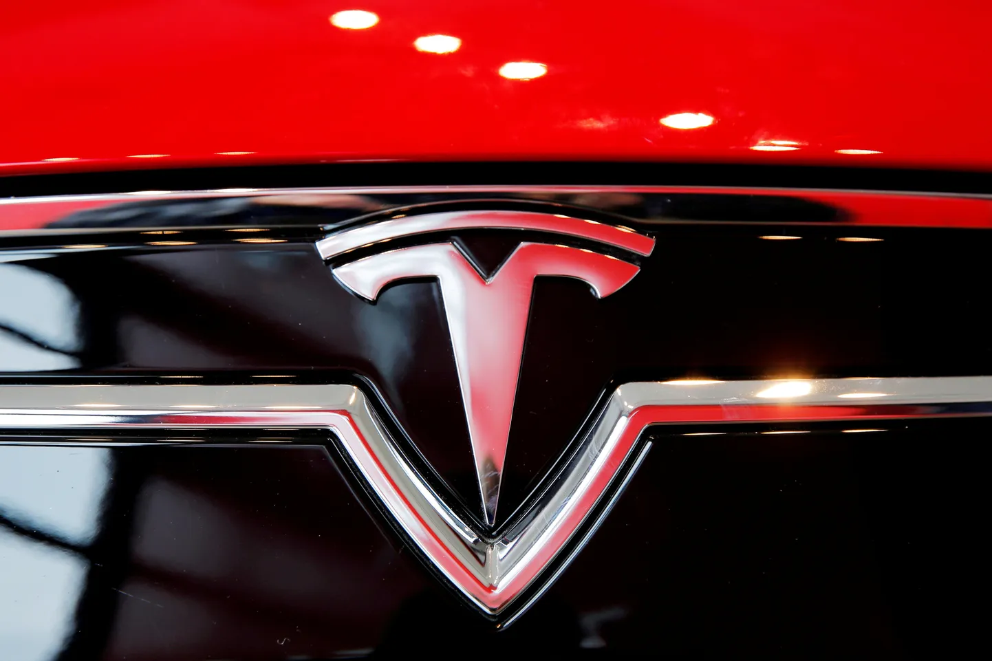 Tesla logo.