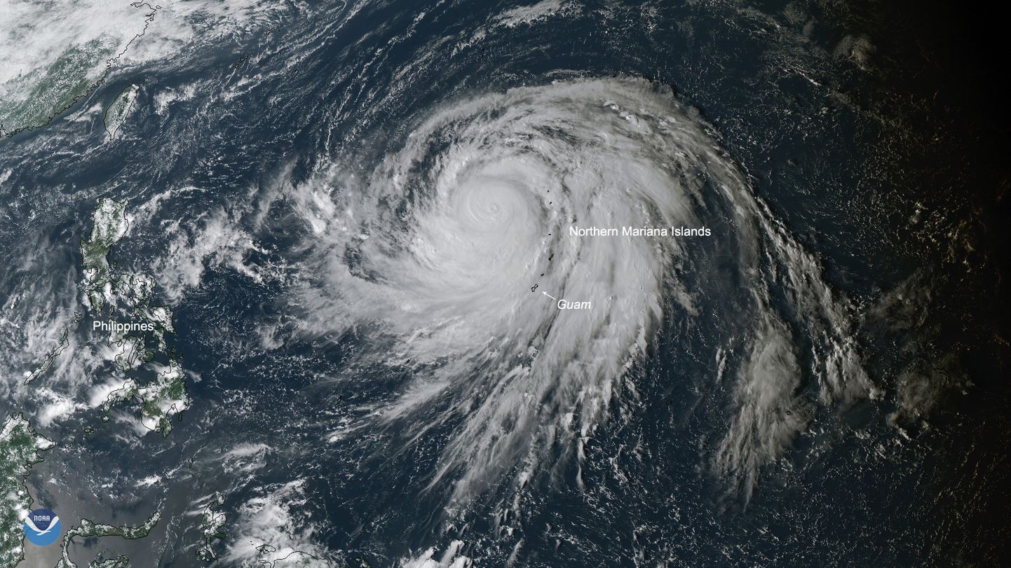 USA orkaanikeskuse satelliidifoto orkaan Hagibisest